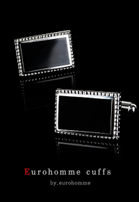 eurohomme No.CS24 black pearl frame cuffs